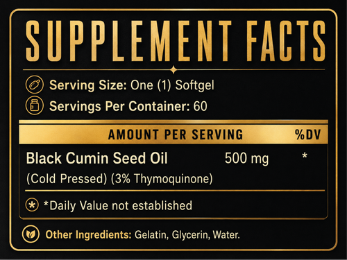 Black Cumin Seed Oil (60 Softgels)