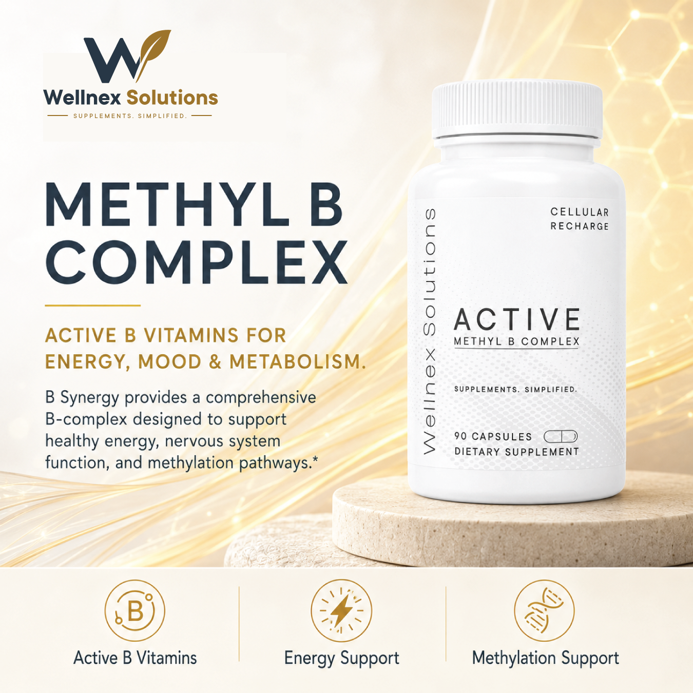 Active Methyl B Complex (90 Capsules)