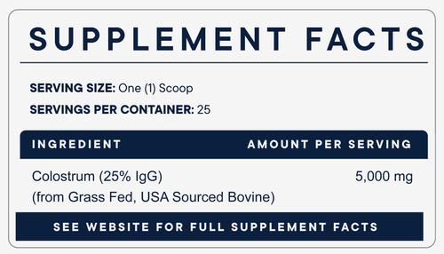 Colostrum Pure Powder (25 Servings)