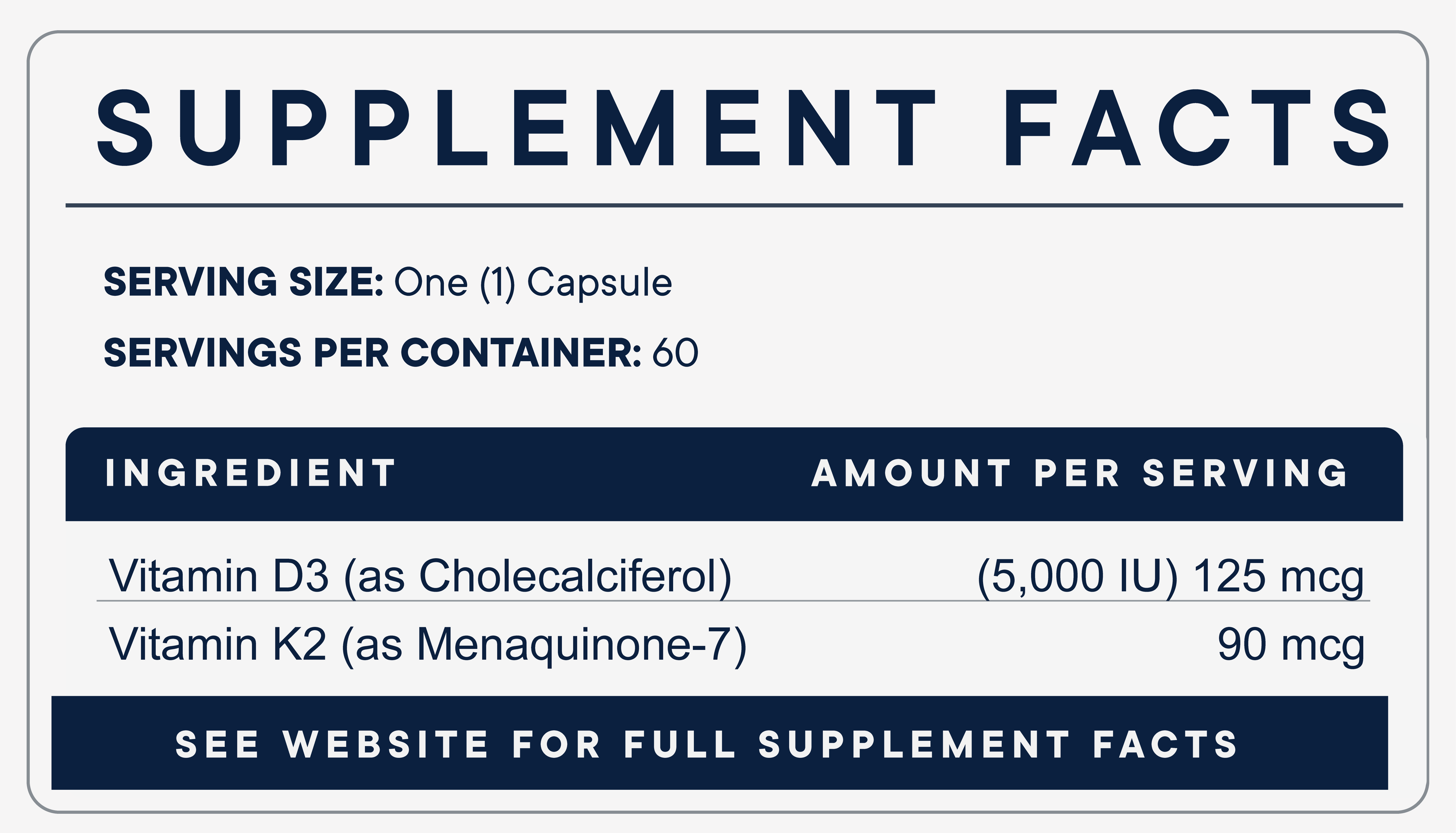 Active D3K2 (60 Capsules)