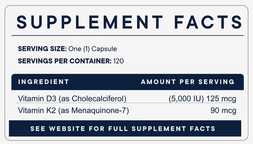 Active D3K2 (120 Capsules)
