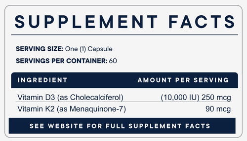D3K2 10,000 (60 Capsules)